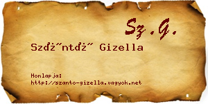 Szántó Gizella névjegykártya