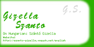 gizella szanto business card